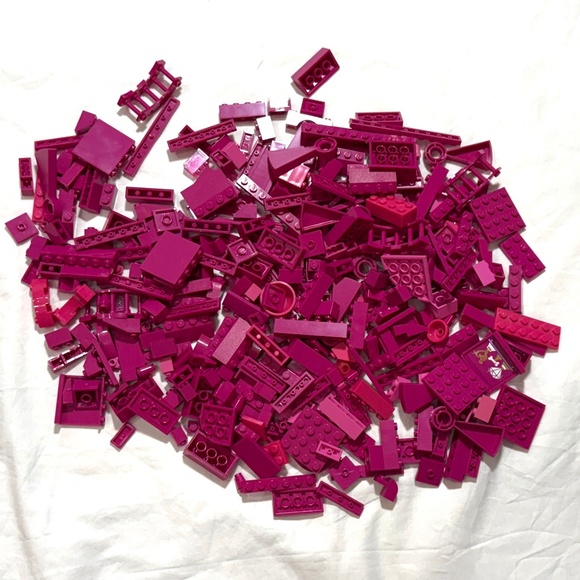 12 oz of Fuchsia/Dark Pink LEGO of Bricks, Plates, Specialty Parts - Clean! - Picture 2 of 5